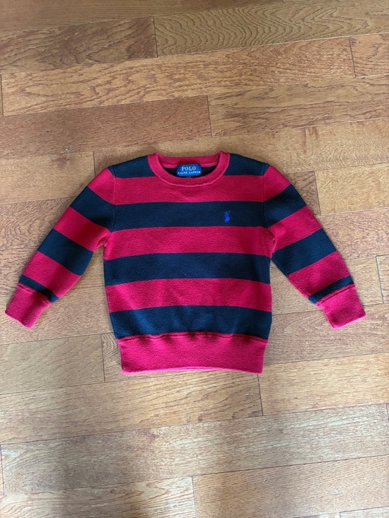 Polo Ralph Lauren Other - Polo by Ralph Lauren Red and Navy Striped Crewneck Sweater - Kids 2T